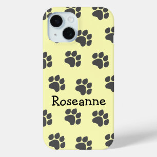 Paw Prints Design gelb farbig Personalisiert Case-Mate iPhone Hülle