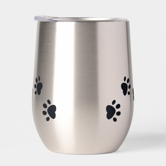 Paw Prints Design Thermal Wine Tumbler (Rechts)