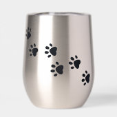 Paw Prints Design Thermal Wine Tumbler (Rückseite)