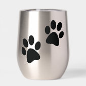 Paw Prints Design Thermal Wine Tumbler (Rückseite)