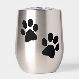 Paw Prints Design Thermal Wine Tumbler