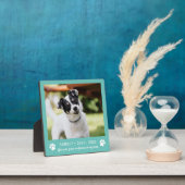 Paw Prints Dog Memorial Foto Fotoplatte (InSitu)