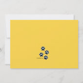 Paw Prints Doggie Birthday Party Einladung (Rückseite)