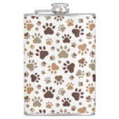 Paw Prints  Flachmann (Vorderseite)