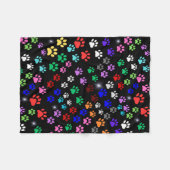 Paw Prints Fleecedecke (Vorderseite (Horizontal))