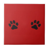 Paw Prints Fliese (Vorderseite)