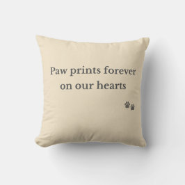 Paw Prints Forever Pet Memorial Pillow Kissen