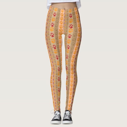 Paw Prints Frauen Leggings (Vorderseite)