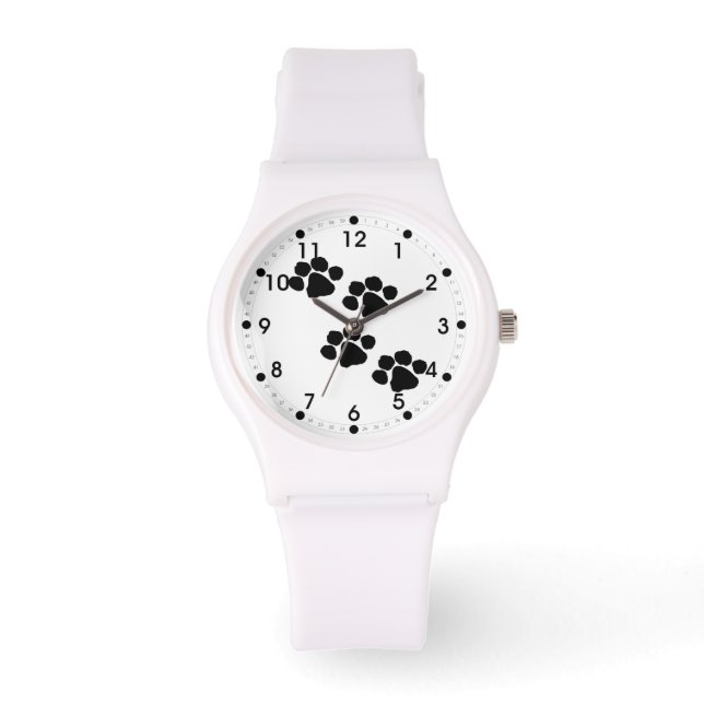 Päw Prints für Haustiere Armbanduhr (Vorderseite)