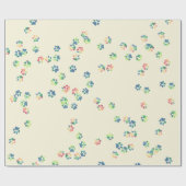 Paw Prints für Heimtiere Geschenkpapier (Flach)