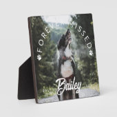 Paw Prints für immer fehlendes Foto Fotoplatte (Vorderseite)