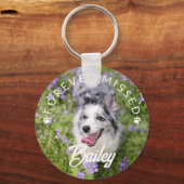 Paw Prints für immer fehlendes Foto Schlüsselanhänger (Vorderseite)