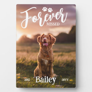 Paw Prints für immer Fehlgeduldigtes Hund-Foto Fotoplatte