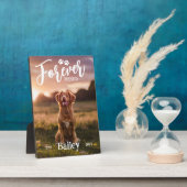 Paw Prints für immer Fehlgeduldigtes Hund-Foto Fotoplatte (Seite)