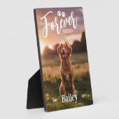 Paw Prints für immer Fehlgeduldigtes Hund-Foto Fotoplatte (Seite)