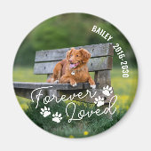 Paw Prints für immer geliebter Text Magnet (Vorne)