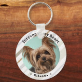 Paw Prints für immer in meinem Herzen Pet Foto Schlüsselanhänger (Vorderseite)