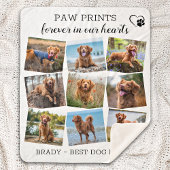 Paw Prints für immer in unserem Hearts Dog Pet Mem Sherpadecke