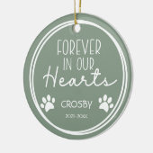 Paw Prints für immer in unserem Herz-Foto Keramik Ornament (Links)