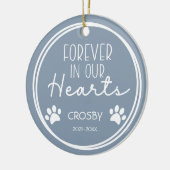 Paw Prints für immer in unserem Herz-Foto Keramik Ornament (Links)