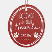 Paw Prints für immer in unserem Herz-Foto Keramik Ornament (Links)
