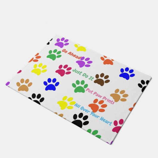 Paw Prints Fußmatte (Schrägansicht)