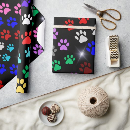 Paw Prints Geschenkpapier (Kunsthandwerk)