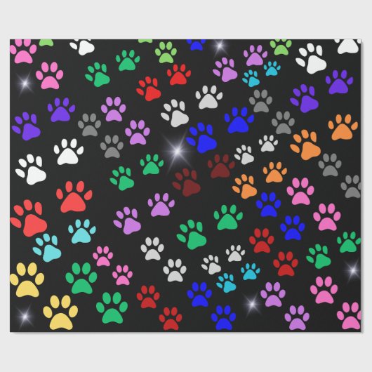 Paw Prints Geschenkpapier (Flach)