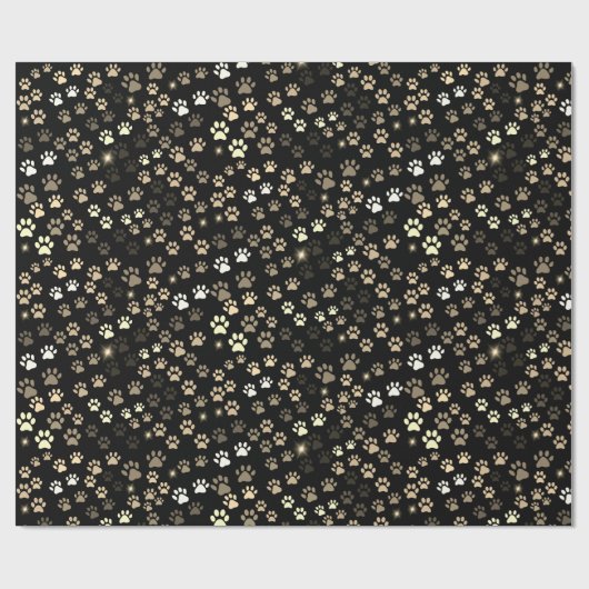 Paw Prints Geschenkpapier (Flach)