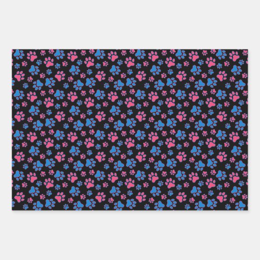 Paw Prints Geschenkpapier Set (Vorderseite 3)