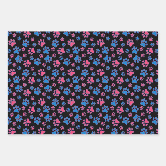 Paw Prints Geschenkpapier Set (Vorderseite 2)