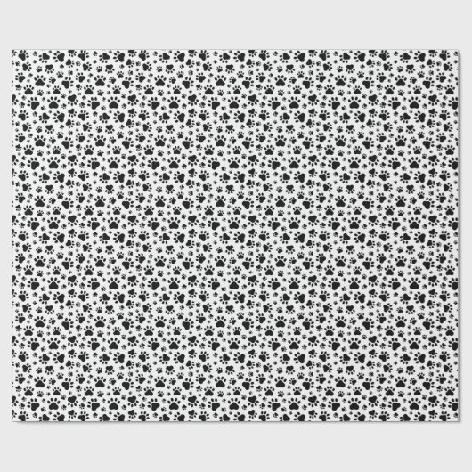 Paw Prints Gift Wrapping Paper Geschenkpapier (Flach)