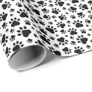 Paw Prints Gift Wrapping Paper Geschenkpapier