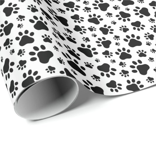 Paw Prints Gift Wrapping Paper Geschenkpapier (Rolleneckpunkt)