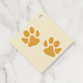 Paw Prints Gold Geschenkanhänger