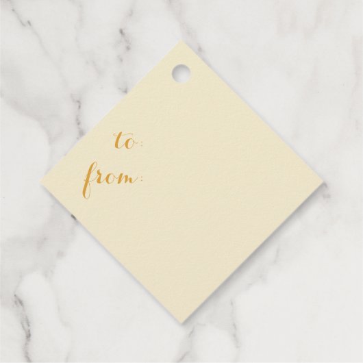 Paw Prints Gold Geschenkanhänger (Rückseite)