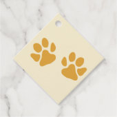 Paw Prints Gold Geschenkanhänger (Vorderseite)