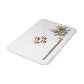 "Paw Prints & Grass Corner Bathmat - spielerische Badematte (Schrägansicht)