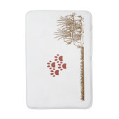 "Paw Prints & Grass Corner Bathmat - spielerische Badematte (Vorderseite Vertikal)
