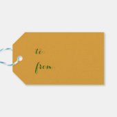 Paw Prints Green Geschenkanhänger (Rückseite Horizontal)