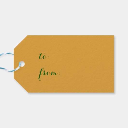 Paw Prints Green Geschenkanhänger (Rückseite Horizontal)