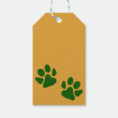 Paw Prints Green Geschenkanhänger (Vorderseite)