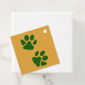 Paw Prints Green Geschenkanhänger (Beispiel)