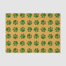 Paw Prints Green