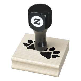 Paw Prints Gummistempel