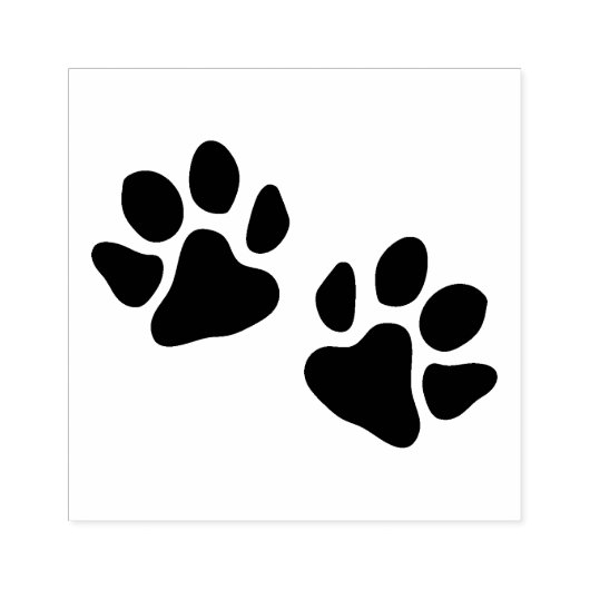 Paw Prints Gummistempel (Prägung)