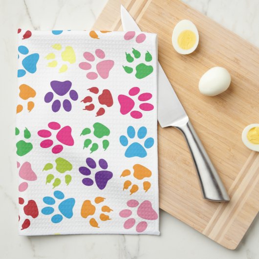 Paw Prints Handtuch (Viertel Falte)
