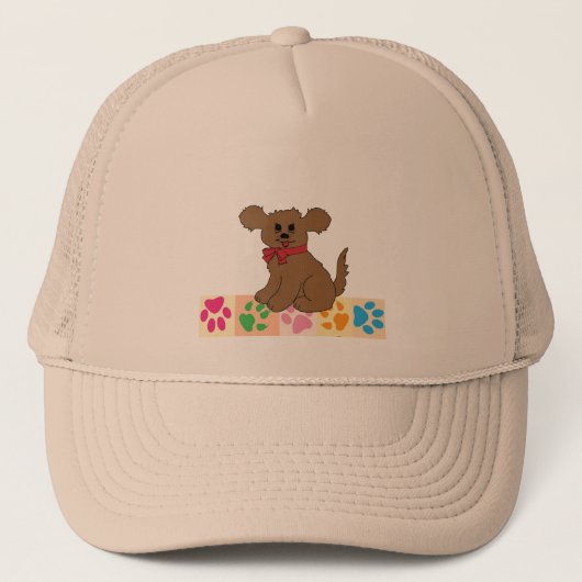 Paw Prints Hat Truckerkappe (Vorderseite)