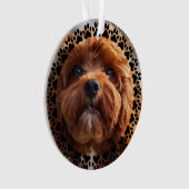 Paw Prints & Hearts Custom Pet Photo Ornament (Vorderseite)