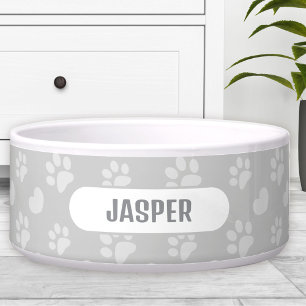 Paw Prints Herzmuster Graue Bezeichnung Haustier H Napf